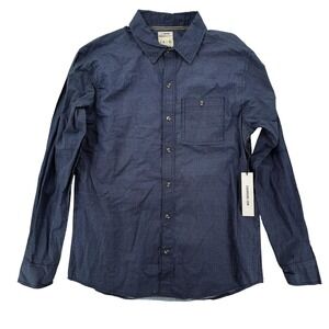 Zakbrand Shirt Mens XL Blue Pinstripe Long Sleeve Button Up Casual Nordstrom NWT